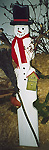 Holzfigur Schneemann
